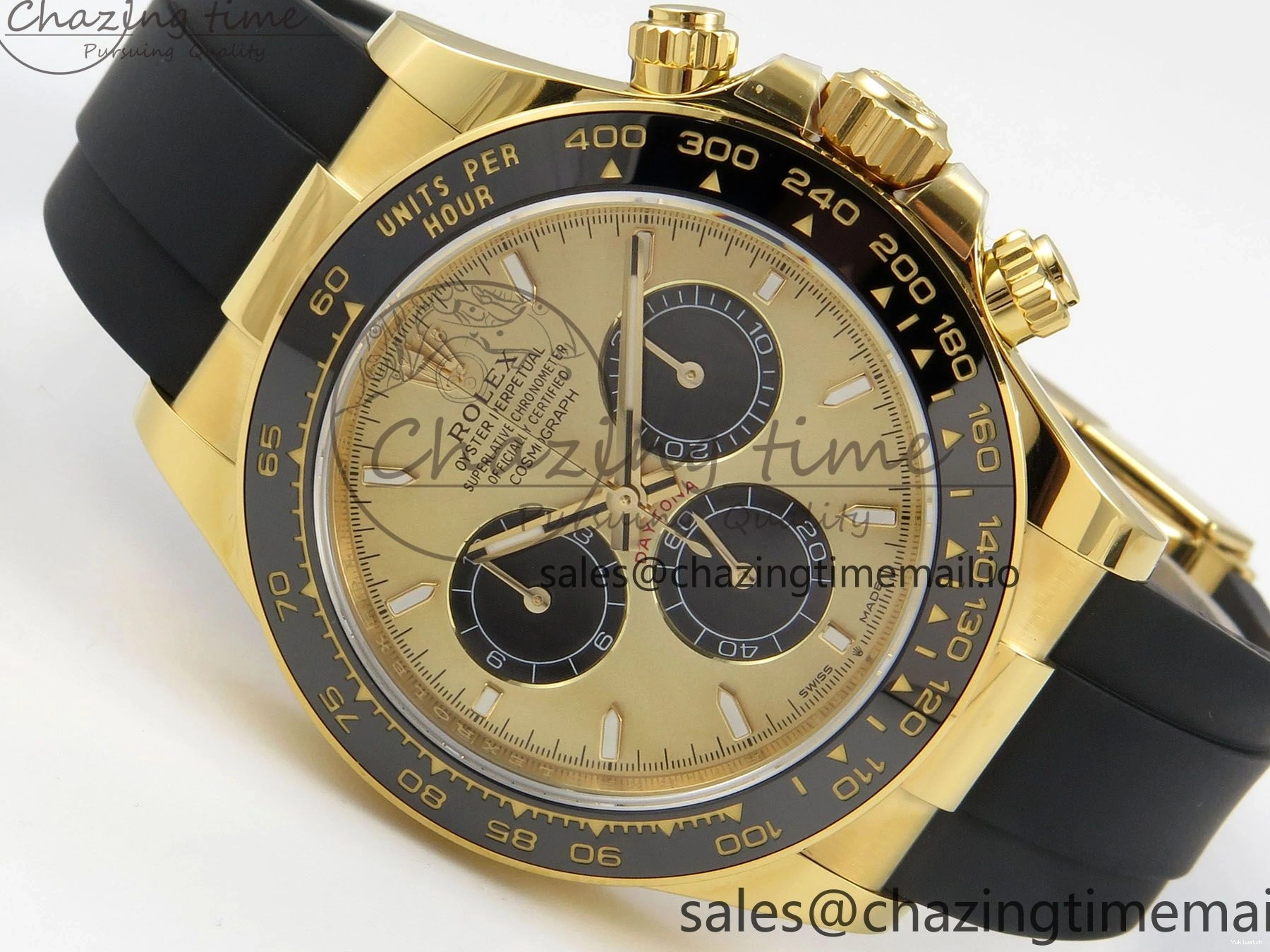 on Dial Daytona 1:1 YG Strap THBF Black SH4131 Edition Best 126518LN Oysterflex 0223